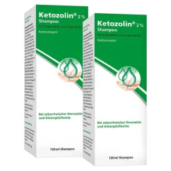 Ketozolin 2 % Shampoo , 2x120 ml>Kinder Haut|Anti Schuppen Shampoo