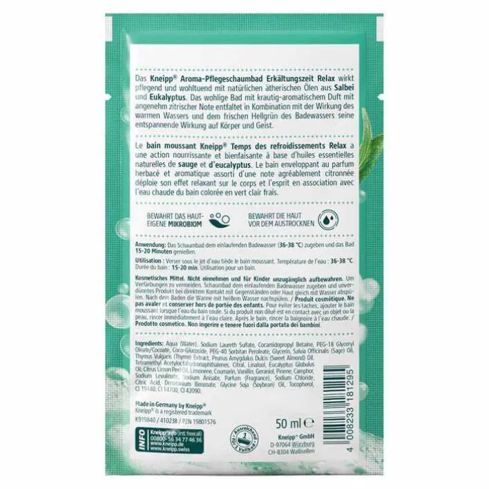 Kneipp Aroma-Pflegeschaumbad Erkältungszeit Relax, 50 ml> Bäder