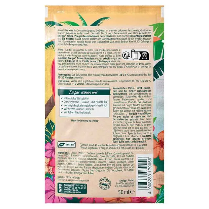 Kneipp Aroma-Pflegeschaumbad Aloha Love Hawaii, 50 ml> Bäder