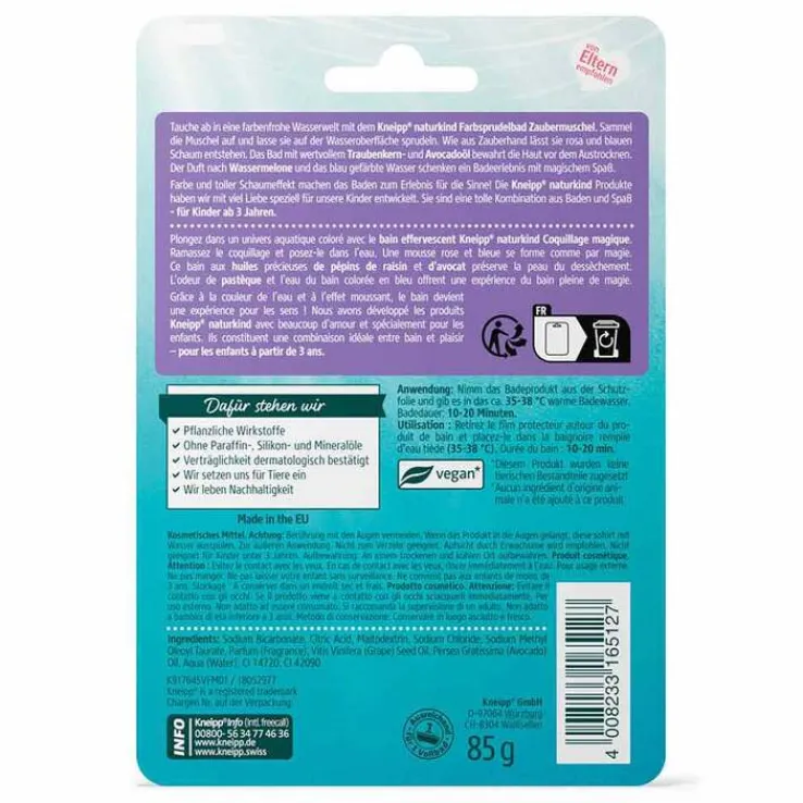 Kneipp naturkind Zaubermuschel Farbsprudelbad, 85 g