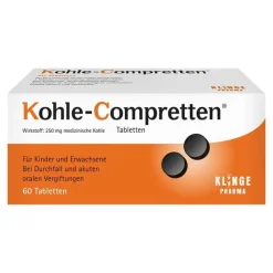 Kohle-Compretten Tabletten, 60 St>Kinder Mittel Gegen Durchfall & Erbrechen|Für Unterwegs