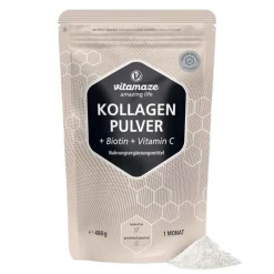Kollagen Pulver + Biotin + Vitamin C, 480 g> Kollagen