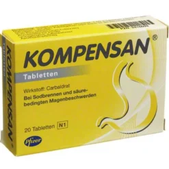 Kompensan ® 340mg Tabletten – Bei Sodbrennen , 20 St> Sodbrennen Medikamente