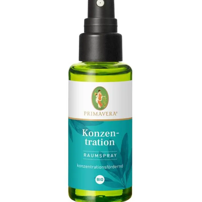 Primavera Konzentration Raumspray Bio, 50 ml> Raumsprays|Ätherische Öle & Duftöle