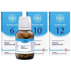 DHU Schüßler-Salze Kur mit dem Mineralsalz der inneren Reinigung Nr. 6+10+12 , 600 St> Sets