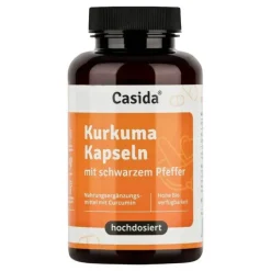 Casida Kurkuma Kapseln + Pfeffer Curcumin hochdosiert, 90 St> Kurkuma Kapseln