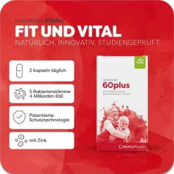 Lactobact 60plus magensaftresistente Kapseln, 180 St