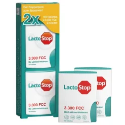 Lactostop 3.300 FCC Tabletten Klickspender Doppelpackung, 2X100 St> Laktase