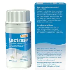 Lactrase 6.000 FCC Tabletten Klickspender Nachfüllpackung, 480 St> Laktase