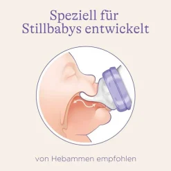 Lansinoh Glas Weithalsflasche 160 ml mit Sauger S, 1 St