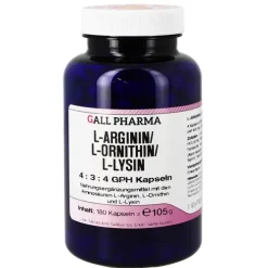 Hecht Pharma L-Arginin / L-Ornithin / L-Lysin 4:3:4 GPH Kapseln, 180 St> Aminosäuren|Aminosäuren