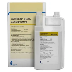 Latroxin Delta Suspension zum Übergießen für Rinder und Schafe, 1 l> Rinder