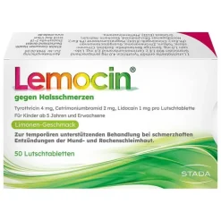 Lemocin ® gegen Halsschmerzen , 50 St> Halsschmerztabletten