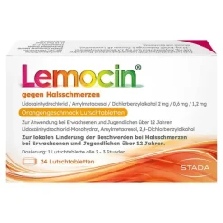 Lemocin® gegen Halsschmerzen Orangengeschmack, 24 St