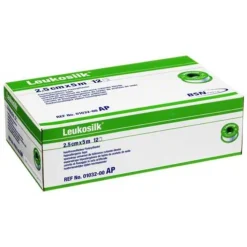 Leukosilk ® 2,50 cm x 5 m, 12 St> Rollenpflaster