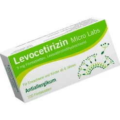 Micro Labs Levocetirizin 5 mg Filmtabletten, 100 St> Levocetirizin|Allergie Tabletten