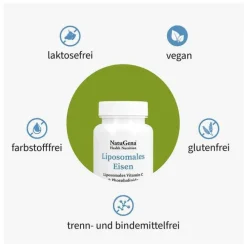 Natugena Liposomales Eisen + Vitamin C vegan Kapseln, 60 St><noscript><img width=