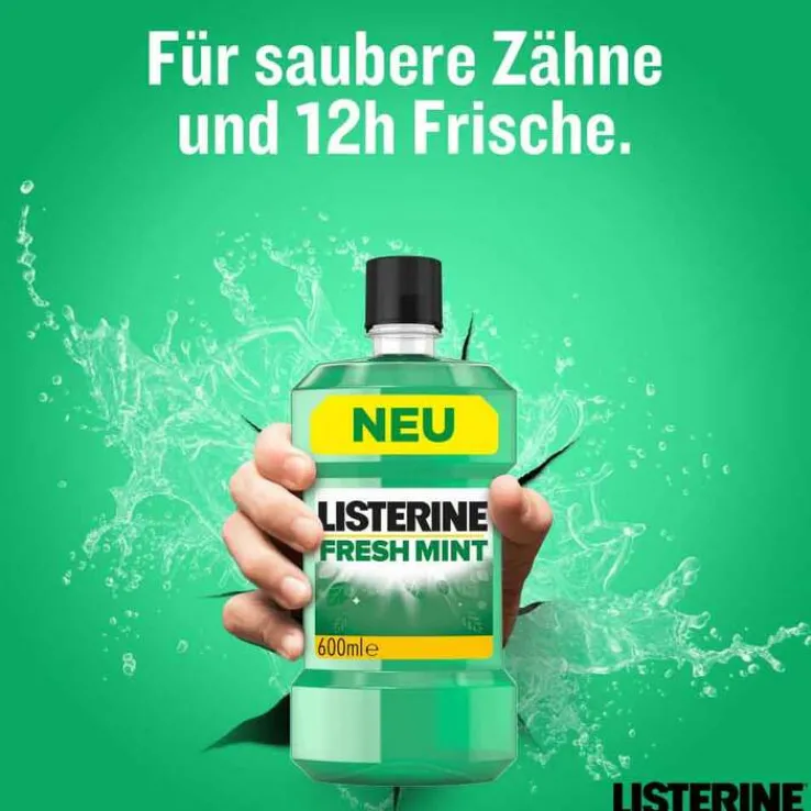 Listerine Fresh Mint Mundspülung, 600 ml