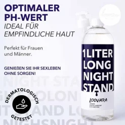 Loovara Long Night Stand Gleitgel mit Aloe Vera, 1 l><noscript><img width=