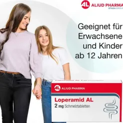 Aliud Pharma Loperamid AL 2 mg Schmelztabletten, 12 St><noscript><img width=