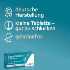 Loperamid axicur® 2 mg Tabletten, 10 St