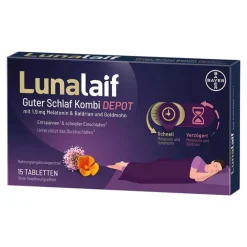Lunalaif Guter Schlaf Kombi Depot Tabletten, 15 St> Melatonin Tabletten