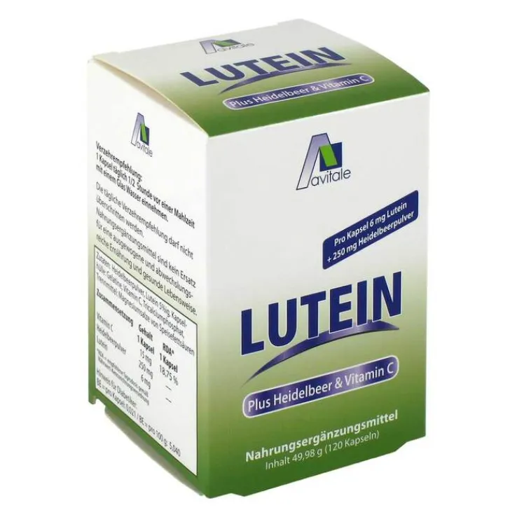 Lutein Kapseln 6 mg + Heidelbeer & Vitamin C, 120 St