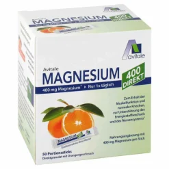 Magnesium 400 direkt Orange Portionssticks, 50X2.1 g