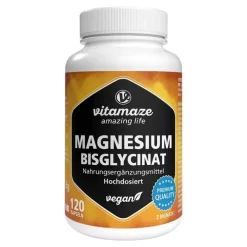 Vitamaze Magnesium Bisglycinat 750 mg vegan Kapseln, 120 St> Magnesium|Muskulatur