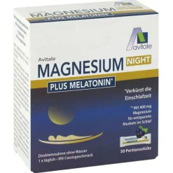 Avitale Magnesium Night plus 1 mg Melatonin Pulver, 30 St> Magnesium
