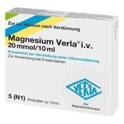 Magnesium Verla i.v. 20 mmol/10 ml K. z. H. einer Infusionslsg, 5 St