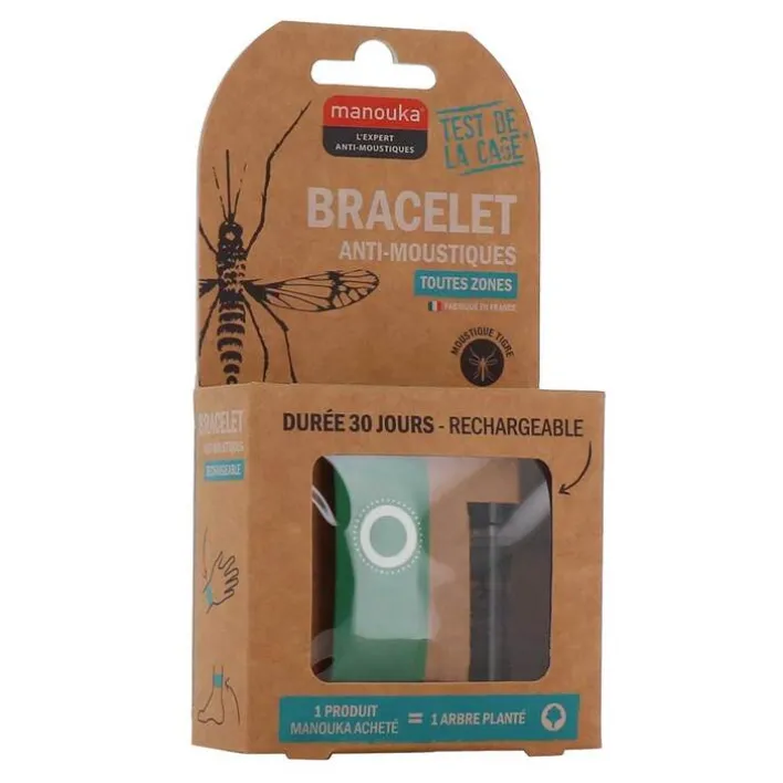 Manouka Mückenschutz Armband Erwachsene grün, 1 St> Zeckenspray|Mückenspray