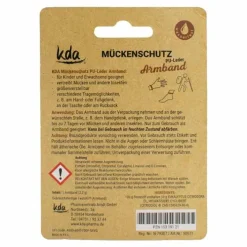 Mückenschutz Armband PU Leder braun / weiß KDA, 1 St> Mückenschutz