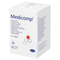 Medicomp Kompressen 7,5x7,5 cm unsteril, 100 St> Sterile Kompressen