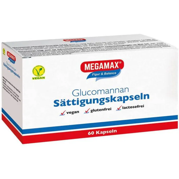 Megamax Sättigungskapseln Glucomannan, 60 St> Abnehmtabletten