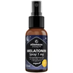 Melatonin 1 mg hochdosiert vegan Spray, 30 ml