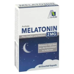 Avitale Melatonin 2 mg plus Hopfen und Melisse Kapseln, 60 St> Melatonin Tabletten