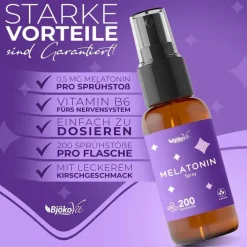 BjökoVit Melatonin Einschlaf Spray ohne Alkohol, 30 ml> Melatonin Spray