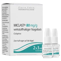 Miclast 80 mg / g wirkstoffhaltiger Nagellack, 2X3 ml
