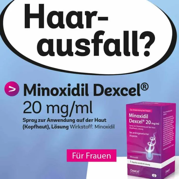 Minoxidil Dexcel 20 mg / ml Spray z.Anw.a.d.Kopfhaut, 3X60 ml