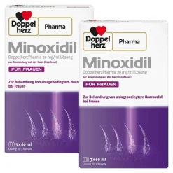 MINOXIDIL DoppelherzPharma 20 mg/ml Lösung für Frauen, 2x180 ml