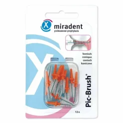 Miradent Interdentalbürste Pic-Brush coni orange, 12 St> Zwischenraumreinigung