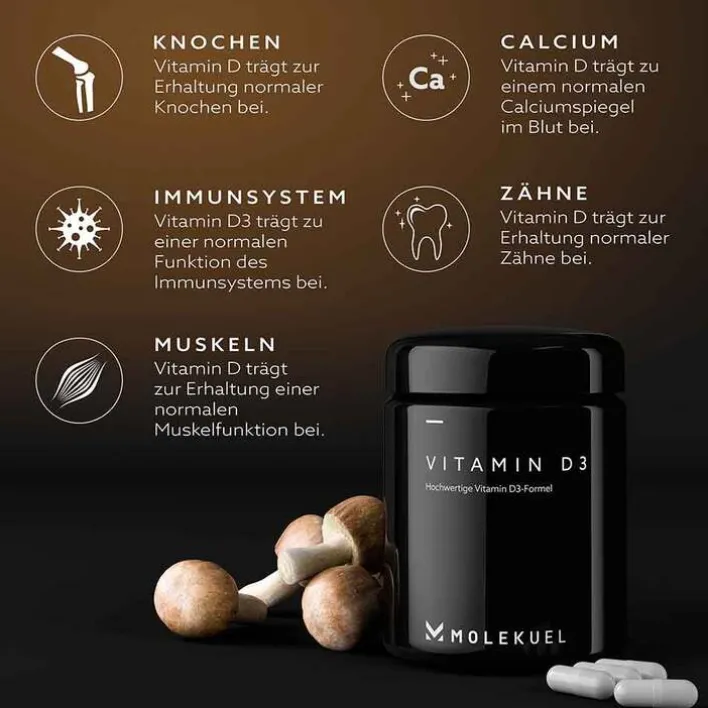 Molekuel Premium Vitamin D3-Formel, 120 St> Vitamin D (Colecalciferol)