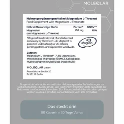 Moleqlar Magtein Magnesium-L-Threonate Kapseln, 90 St