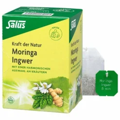 Moringa Ingwer Kräutertee Kraft der Natur Salus, 15 St> Moringa Oleifera|Kräutertee