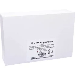 Medenta Mullkompressen 7,5x7,5 cm steril 8-fach, 25X2 St> Sterile Kompressen