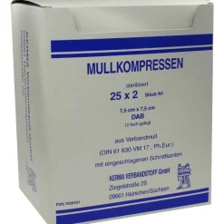 Mullkompressen 7,5x7,5 cm steril 12-fach BW, 25X2 St
