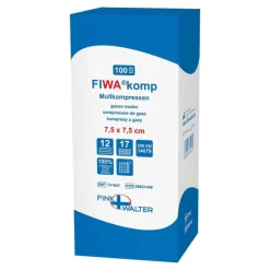 Mullkompressen 7,5x7,5 cm unsteril 12-fach, 100 St