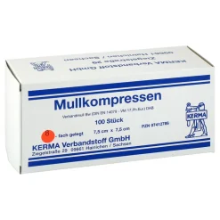 Mullkompressen 7,5x7,5 cm unsteril 8-fach BW, 100 St