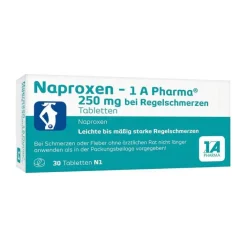 1A Pharma Naproxen - 1 A Pharma® 250 mg bei Regelschmerzen, 30 St> Regelschmerzen Tabletten